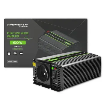 Qoltec Przetwornica napięcia Monolith | 300W | 600W | 24V na 230V | Czysty Sinus-1264552
