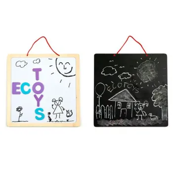 Tablica edukacyjna 3w1 magnetyczna kredowa literki ECOTOYS-1268101