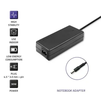 Qoltec Zasilacz do laptopa Dell 90W | 19.5V | 4.62A | 4.5*3.0+pin | +kabel zasilający-1264368
