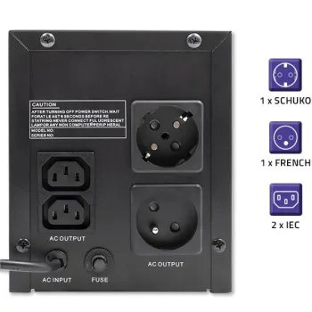 Qoltec Zasilacz awaryjny UPS Line Interactive | Monolith | 1200VA | 720W-1264777