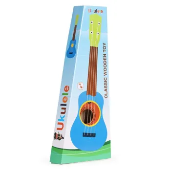 Gitara ukulele dla dzieci drewniana 4 struny nylonowe ECOTOYS-1268933