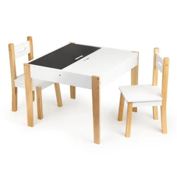 Stolik z dwoma krzesłami zestaw mebli dla dzieci ECOTOYS-1267877