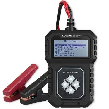 Qoltec Cyfrowy tester akumulatora z LCD | Polskie Menu | 12V | AGM | GEL | STD | 30-220AH-1266269