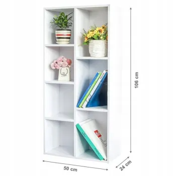 Komoda szafka regał na książki do salonu biały ModernHome-1267586