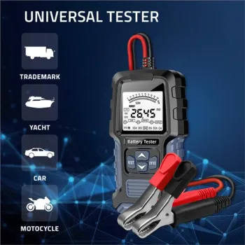 Qoltec Cyfrowy tester akumulatora z wyświetlaczem LCD | 12V | 24V | 3Ah-250Ah-1265682