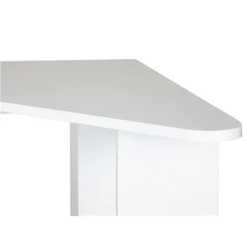 Nowoczesne biurko komputerowe narożne białe ModernHome-1268194