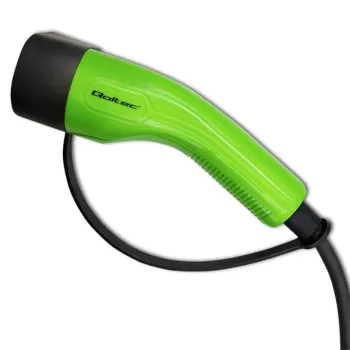 Qoltec Mobilna ładowarka do samochodu elektrycznego EV i hybryd z regulacją 2w1 Typ2 | 11kW | LCD | 3 fazy | CEE  32A 