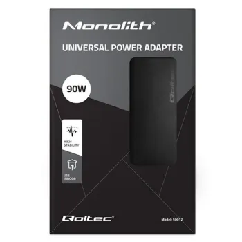 Qoltec Uniwersalny zasilacz do laptopa 90W | Automatyczny | MultiPlug | 9 wtyczek | +kabel zasilający-1264331