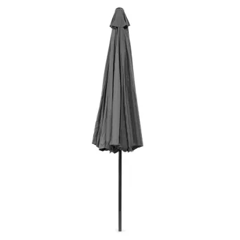 Parasol ogrodowy duży 3 m skośny łamany z korbą szary MultiGarden-1269953