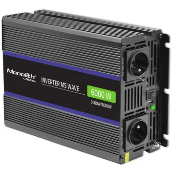 Qoltec Przetwornica napięcia Monolith 6000 MS Wave | 12V na 230V | 3000/6000W | USB-1265016
