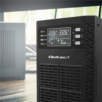 Qoltec Zasilacz awaryjny UPS | 2kVA | 2000W | Power Factor 1.0 | LCD | EPO | USB | On-line-1265496