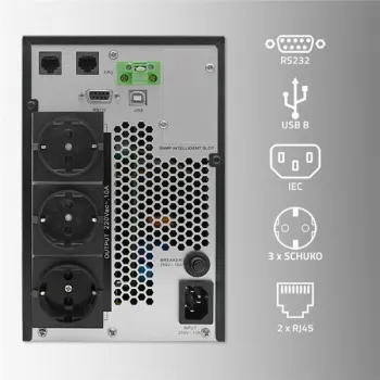 Qoltec Zasilacz awaryjny UPS | 2kVA | 2000W | Power Factor 1.0 | LCD | EPO | USB | On-line-1265494