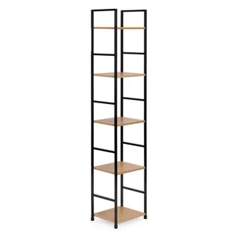 Regał drewniany nowoczesny metalowa rama LOFT 5 półek ModernHome-1269164