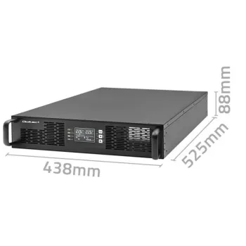 Qoltec Zasilacz awaryjny UPS do RACK | 3kVA | 3000W | Power Factor 1.0 | LCD | EPO | USB | On-line-1265472