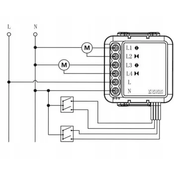 Moduł OXT mini sterownik 2 rolety WiFi TUYA  T228-1260684