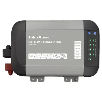 Qoltec Inteligentna ładowarka Monolith do akumulatorów LiFePO4 AGM GEL SLA | 20A | 12V-1264925