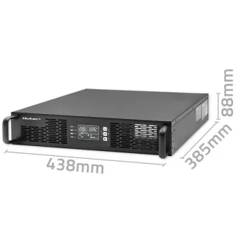 Qoltec Zasilacz awaryjny UPS do RACK | 1kVA | 1000W | Power Factor 1.0 | LCD | EPO | USB | On-line-1265448