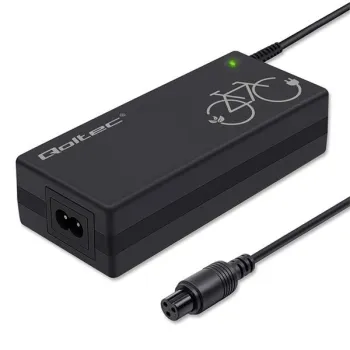 Qoltec Ładowarka do roweru elektrycznego 36V | 42V | 2A | GX12-3Pin +kabel zasilający-1266640