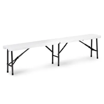 Zestaw cateringowy stół bankietowy 180 cm 2 ławki biały MultiGarden-1269547