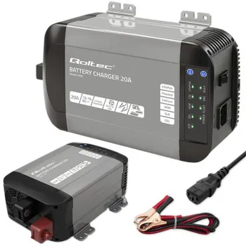 Qoltec Inteligentna ładowarka Monolith do akumulatorów LiFePO4 AGM GEL SLA | 20A | 12V-1264926