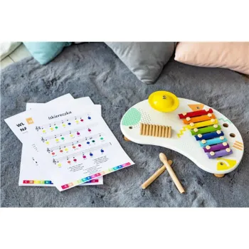 Stolik  z instrumentami stół muzyczny cymbałki +18m ECOTOYS-1268753