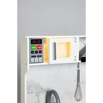 Drewniana kuchnia dla dzieci dźwięki led + akcesoria ECOTOYS-1268692