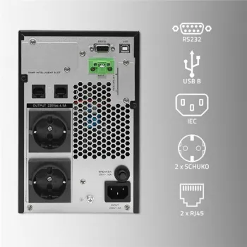 Qoltec Zasilacz awaryjny UPS | 1kVA | 1000W | Power Factor 1.0 | LCD | EPO | USB | On-line-1265480