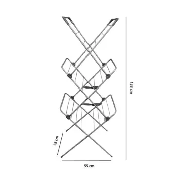 Suszarka na pranie pionowa 3 poziomy 15 metrów powierzchni suszenia ModernHome-1267017