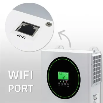 Qoltec Hybrydowy inwerter solarny Off-Grid 3500kW | 100A | 24V | MPPT | AGM GEL LiFePO4 | Sinus | opcja Wi-Fi | Power Fa