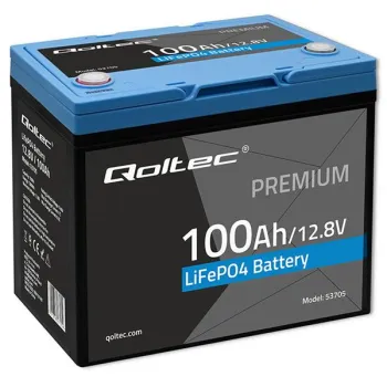 Qoltec Akumulator LiFePO4 Litowo-Żelazowo-Fosforanowy | 12.8V | 100Ah | 1280Wh | BMS