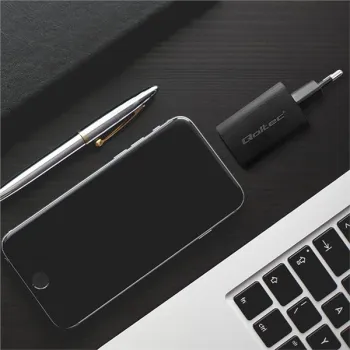 Qoltec Ładowarka sieciowa 65W GaN ULTRA | 5-20V | 2.25-3.25A | 1 x USB typ C PD | 1 x USB QC 3.0 | Laptop | Smartfon | 