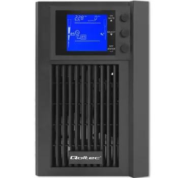 Qoltec Zasilacz awaryjny UPS On-line | Pure Sine Wave | 2kVA | 1.6kW | LCD | USB-1265047