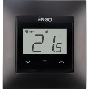 ENGO Controls E55-B - Internetowy, podtynkowy regulator temperatury do ramki 55x55, Wi-F