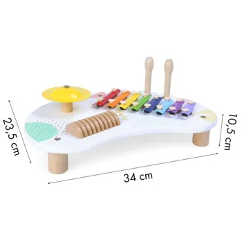 Stolik  z instrumentami stół muzyczny cymbałki +18m ECOTOYS-1268752