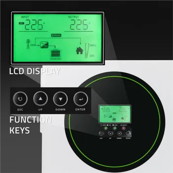 Qoltec Hybrydowy inwerter solarny Off-Grid 3500kW | 100A | 24V | MPPT | AGM GEL LiFePO4 | Sinus | opcja Wi-Fi | Power Fa