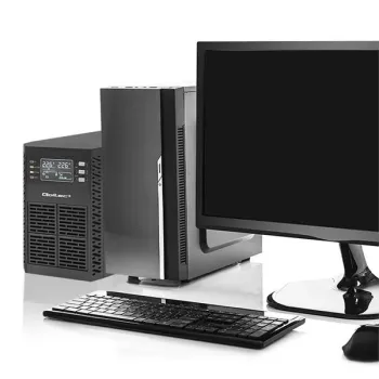 Qoltec Zasilacz awaryjny UPS | 2kVA | 2000W | Power Factor 1.0 | LCD | EPO | USB | On-line-1265497
