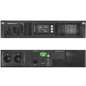 Qoltec Zasilacz awaryjny UPS do RACK | 1kVA | 1000W | Power Factor 1.0 | LCD | EPO | USB | On-line-1265445