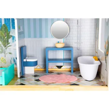 Domek dla lalek duży drewniany 138 cm Rezydencja Maya 28 elementow ECOTOYS-1268654