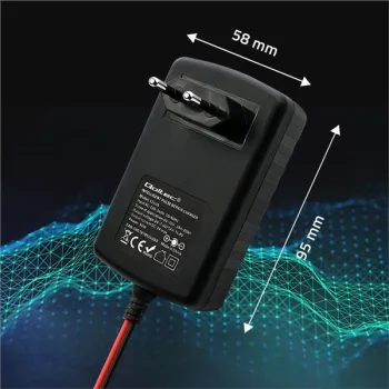 Qoltec Automatyczna ładowarka do akumulatora AGM GEL STD 6V/12V| 2A | Prostownik z funkcją naprawy i wyświetlaczem LE