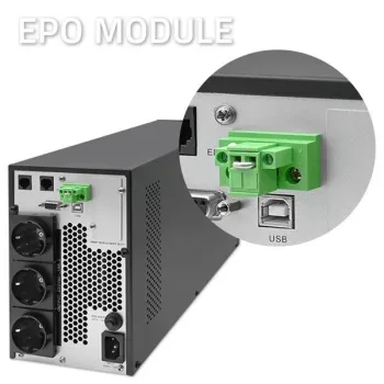Qoltec Zasilacz awaryjny UPS | 2kVA | 2000W | Power Factor 1.0 | LCD | EPO | USB | On-line-1265492