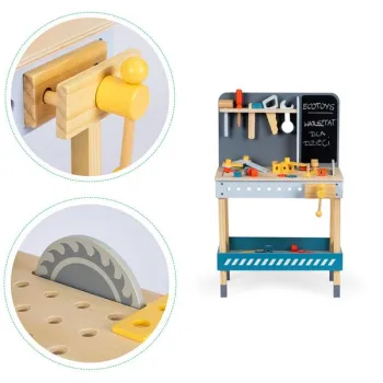 Zabawkowy drewniany warsztat z narzędziami - 47 el. ECOTOYS-1268607