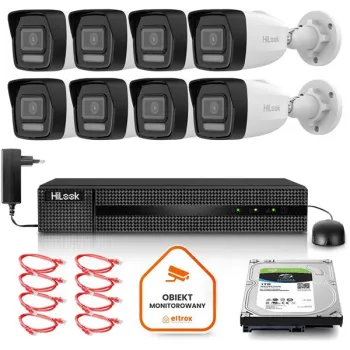 Zestaw monitoringu Hilook 8 kamery IP IPCAM-T4-P