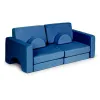 Sofa składana modułowa dla dzieci duża 2-osobowa DIY 10 miękkich poduch - niebieska ECOTOYS-1276141
