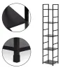 Regał drewniany nowoczesny metalowa rama LOFT 5 półek czarny ModernHome-1270159