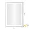 Lustro łazienkowe LED ścienne 50x70 cm 3 barwy włącznik dotykowy ModernHome-1276778