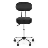 Stołek obrotowy z oparciem taboret kosmetyczny medyczny fotel regulowany czarny ModernHome-1275669