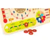 Drewniana tablica manipulacyjna dla dzieci kalendarz zegar ECOTOYS-1271064