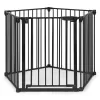 Bramka kojec barierka ochronna dla dzieci i zwierząt 5 paneli 60 cm metal czarny ECOTOYS-1273796