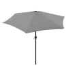 Składany parasol ogrodowy balkonowy regulowany 210 cm szary-1274384