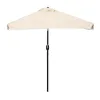 Prostokątny duży parasol ogrodowy skośny łamany z korbą beżowy 200x140 cm MultiGarden-1271543
